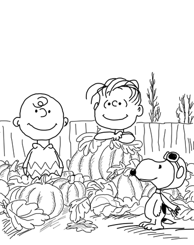 Great Pumpkin Charlie Brown Coloring page