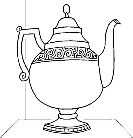 Greek Kettle  Coloring page