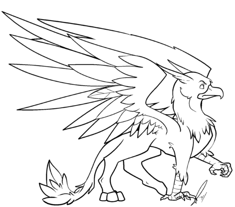 Griffin Coloring page