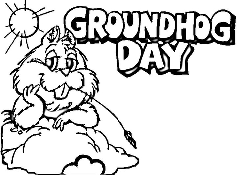 Groundhog Day  Coloring page