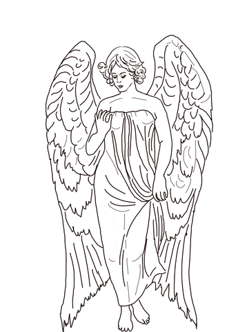 Guardian Angel Coloring page