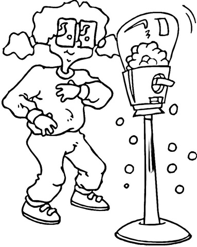 Gumball Machine  Coloring page