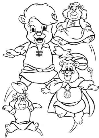 Gummi Bears Family  Coloring page