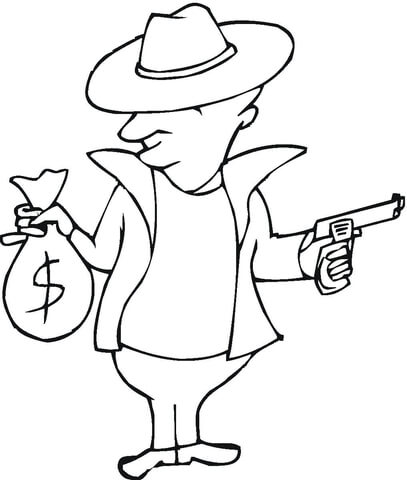 Guns And Money  Coloring page