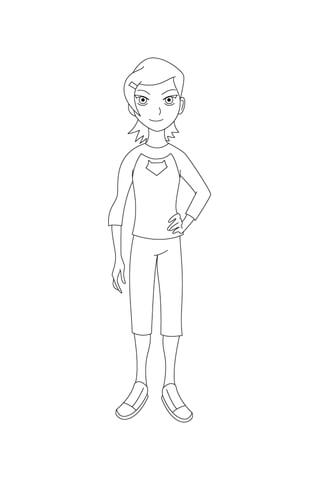 Gwen Has A Hand On Her Hip Coloring page