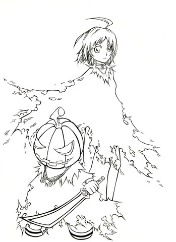 Halloween (Fergus) from Manhwa "Witch Hunter" Coloring page
