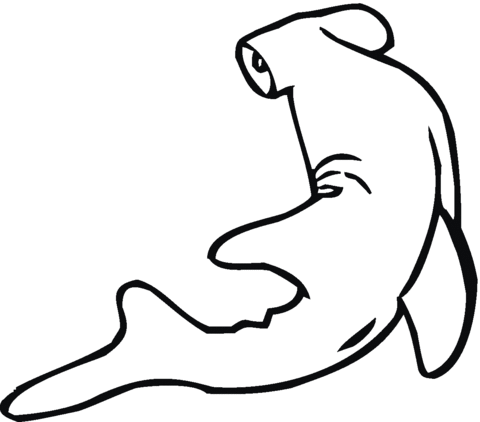 Hammerhead Shark 11 Coloring page