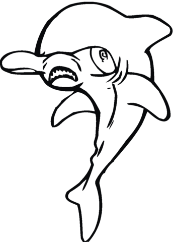 Hammerhead Shark 13 Coloring page
