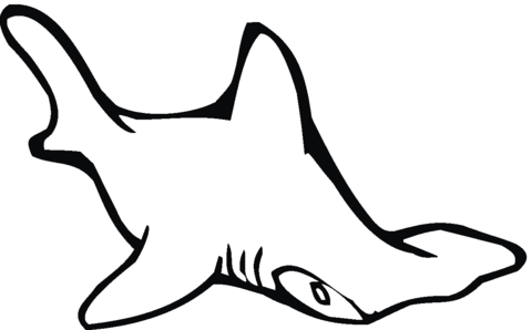 Hammerhead Shark 2 Coloring page
