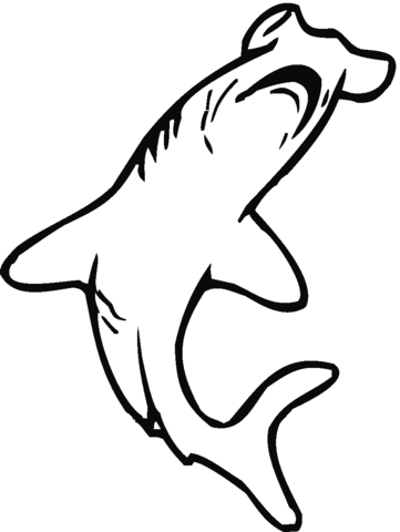 Hammerhead Shark 3 Coloring page