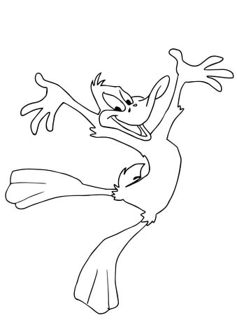 Happy Daffy Duck Coloring page