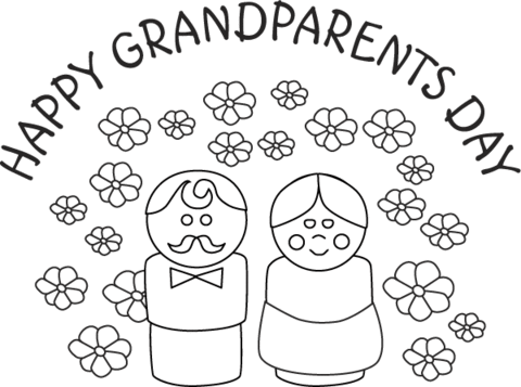 Happy Grandparents Day  Coloring page