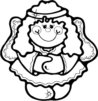 Happy Little Angel Coloring page