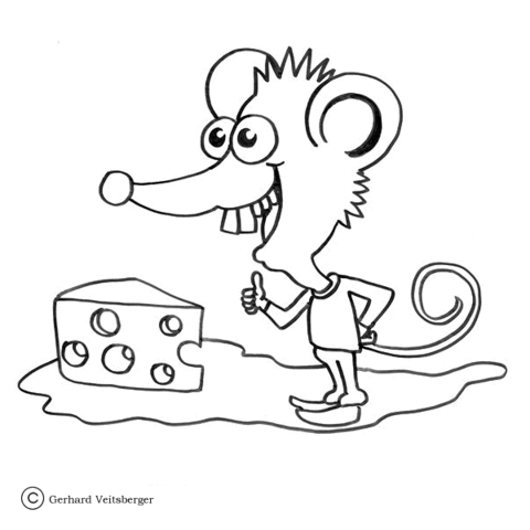 Happy Little Mouse  Coloring page
