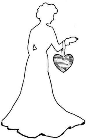 Heart Purse  Coloring page