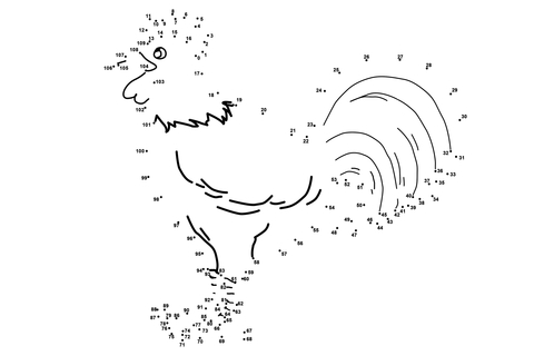 Rooster Dot to dot