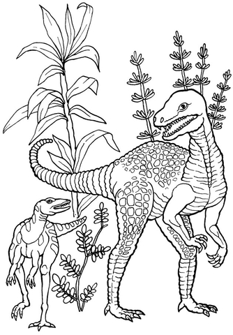 Herrerasaurus Dinosaur Coloring page