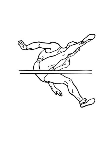 High Jump Coloring page