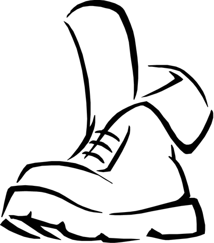 Hiking Boot Coloring page
