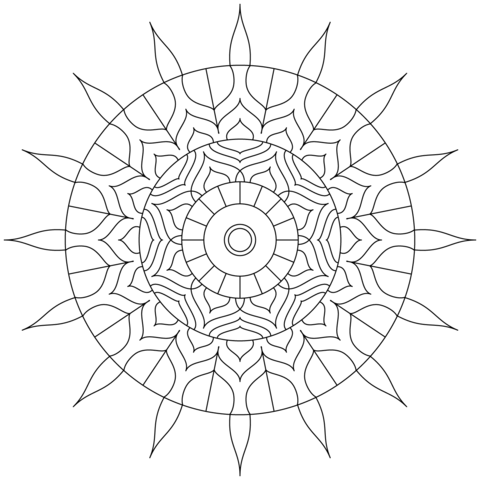 Hindu Mandala Coloring page