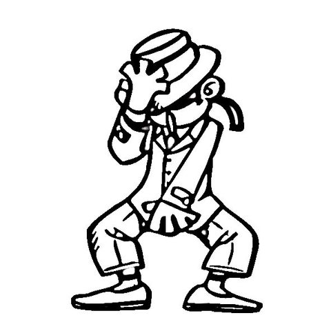 Michael Jackson dancing style Coloring page