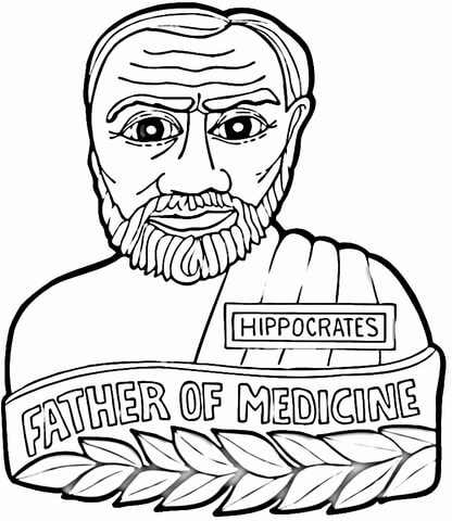 Hippocrates Father Of Medicine  Coloring page