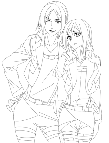 Historia Reiss and Ymir Coloring page