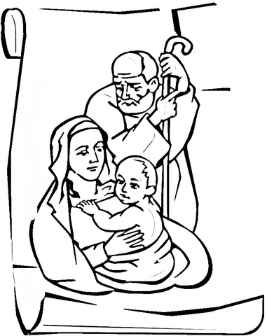 Holy Family  Coloring page