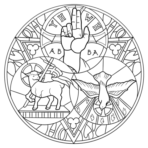 Holy Trinity Coloring page