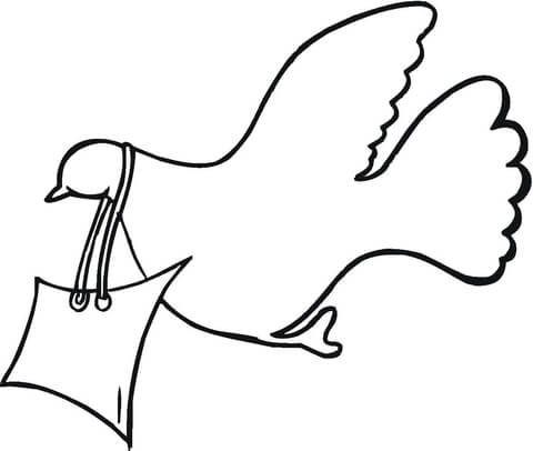 Homing Pigeon  Coloring page