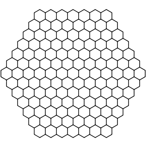 Honeycomb Tessellation Coloring page