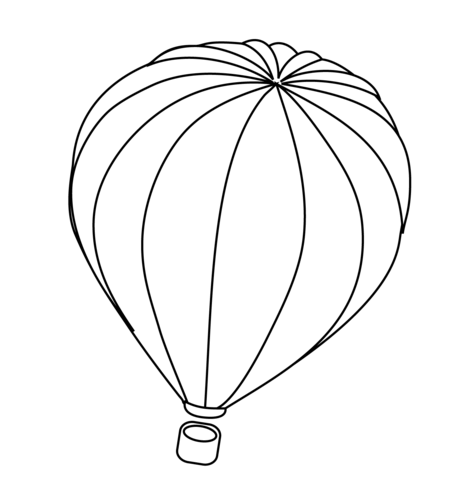 Hot Air Balloon Coloring page