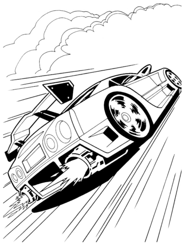 Hot Wheels Coloring page
