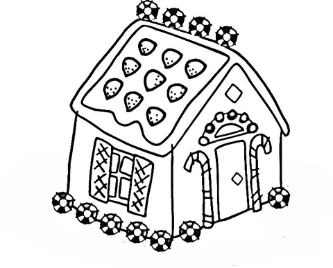 House for Christmas  Coloring page
