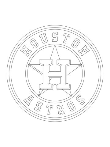 Houston Astros Logo  Coloring page