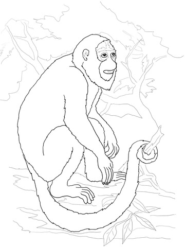 Howler Monkey Coloring page
