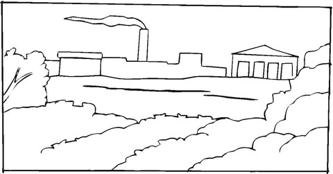 Factory   Coloring page