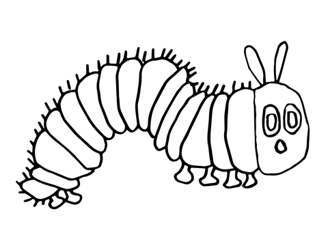 Hungry Caterpillar Coloring page