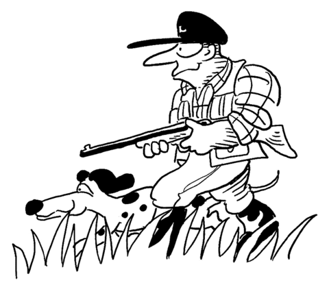 Hunting  Coloring page