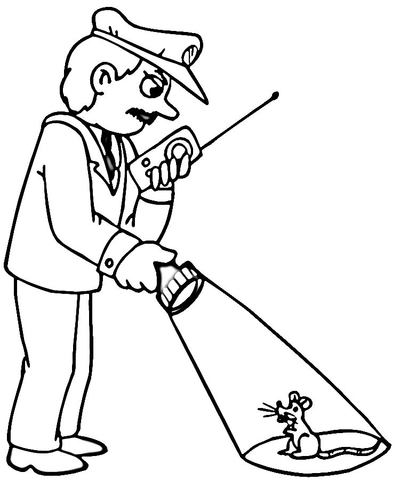 Hunting for Mouse Coloring page