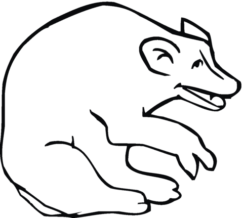 Laughing Hyena Coloring page