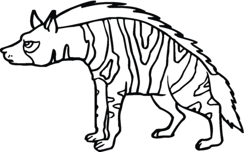 Striped Hyena 6 Coloring page