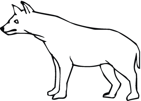 Hyena Coloring page