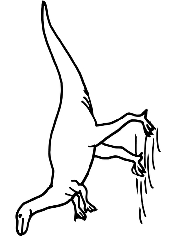 Hypsilophodon Ornithopod Dinosaur of Cretaceous Period Coloring page