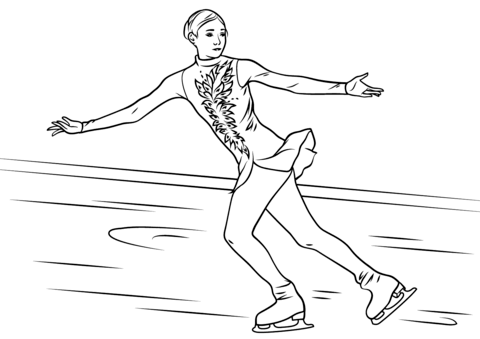 Ice Skater Coloring page