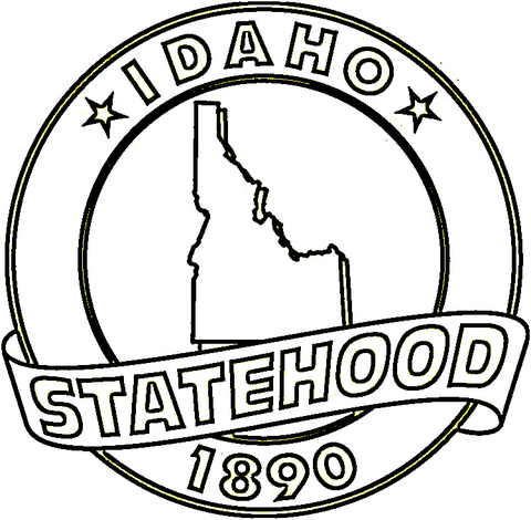 Idaho State  Coloring page