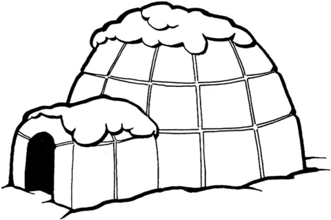 Igloo  Coloring page