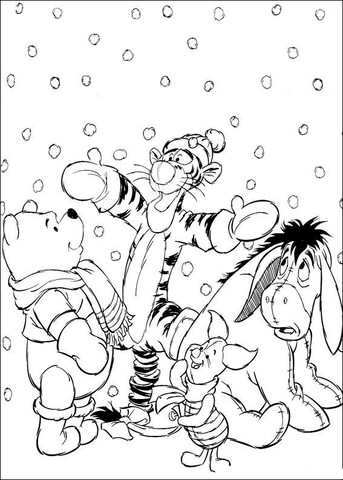 It's snowing Coloring page