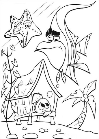 In the water tank Coloring page
