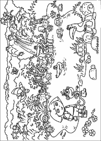on the Island  Coloring page